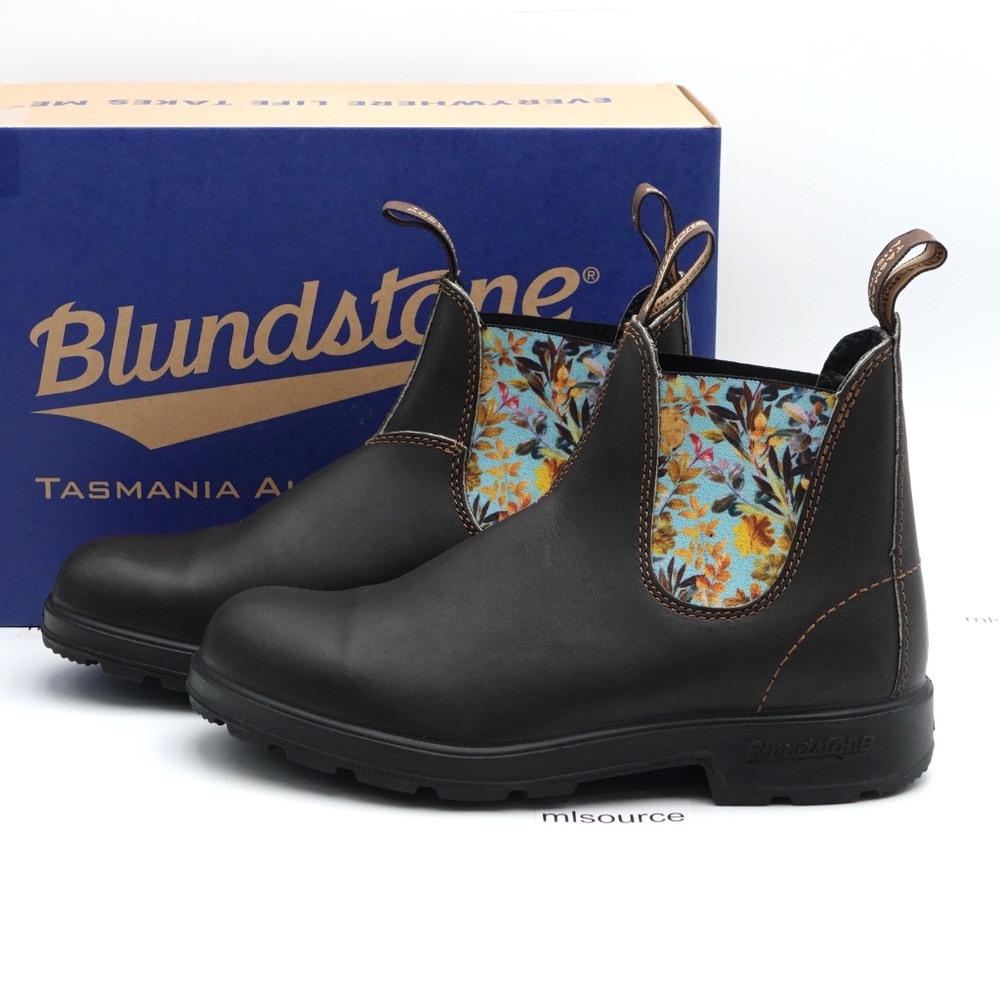 NEW Women's Blundstone 2204 Floral Chelsea Boots Brown/Teal